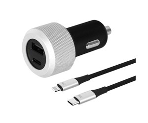 Mobil - Adaptere og ladere - Just Mobile Highway Turbo - Deluxe Car Charger with PD/QC Hybrid Fast Charge - DCC-200/612