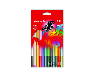 Skrive- & Tegneverktøy - Penol Colour pencils Jumbo Duo x12 - 16000116