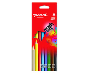 Skrive- & Tegneverktøy - Penol Colour pencils Jumbo x8 - 16000115