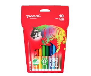 Skrive- & Tegneverktøy - Penol Fibre Tip pens x10 - 16000001