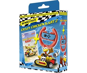 Spill - Crazy Chicken Kart 2 Bundle (Includes Steering Wheel) (Code in a Box) - Nintendo Switch - Racing - 8720256139959