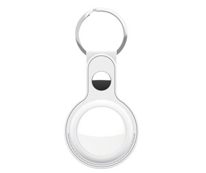 Mobil - Andre tilbehør - KeyBudz Leather Keyring for AirTag - AT_S1_WHT