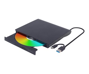 Optisk driver (DVD/BR/Floppy) - Gembird DVD-USB-03 - DVD±RW (±R DL) / DVD-RAM drive - USB 3.1 Gen 1 - external - DVD-RW (Brenner) - USB 3.1 Gen 1 - Svart - DVD-USB-03