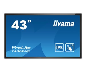 Digital skilting & Hotell TV - iiyama ProLite T4362AS-B1 43" Class (42.5" viewable) LED-backlit LCD display - 4K - for digital signage / interactive communication - T4362AS-B1