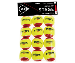 Sport & Fitness - Dunlop Tennisball Stage 3 RED 12-pack in Polybag - DU601344IONE SIZE