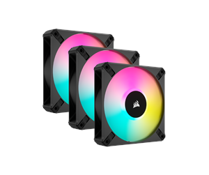 Kabinettvifte - Corsair iCUE AF120 RGB ELITE - 3-pack - Black - Kabinettvifte - 120mm - Svart med RGB LED-lys - 34 dBA - CO-9050154-WW