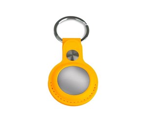 Mobil - Andre tilbehør - Light Solutions Airtag Key Ring - Leather - Yellow - 5714255006834