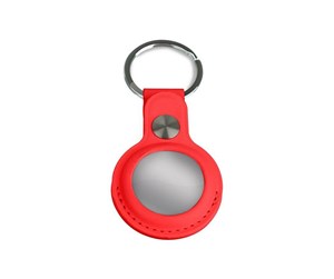 Mobil - Andre tilbehør - Light Solutions Airtag Key Ring - Leather - Red - 5714255006803