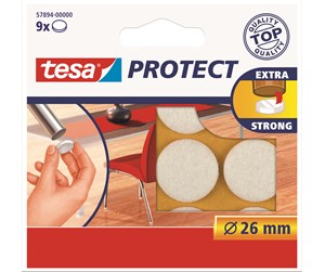 Dekorasjon - tesa Protect Anti-scratch felts Ø 26mm White - 57894-00000-01