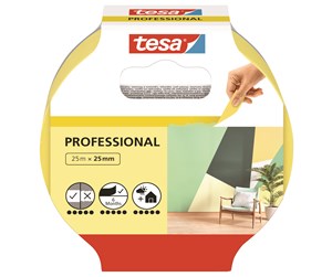 Tape & Lim - tesa Masking Tape Professional 25m x 25mm Yellow - 56270-00000-02