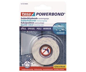 Tape & Lim - tesa Powerbond Mounting Tape Mirror 1.5m x 19mm - 55732-00000-02