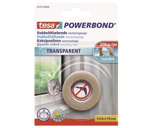 Tape & Lim - tesa Powerbond Mounting Tape Transparent 1.5m x 19mm - 55743-00000-20