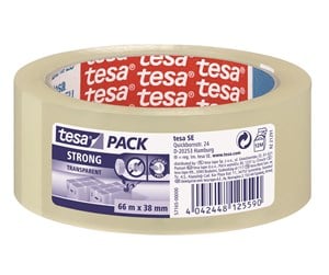 Tape & Lim - tesa pack Strong Packaging Tape 66m x 38mm Transparent - 57165-00000-05