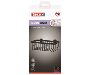 Baderomstilbehør - tesa Moon Black basket single self-adhesive - 40567-00000-00