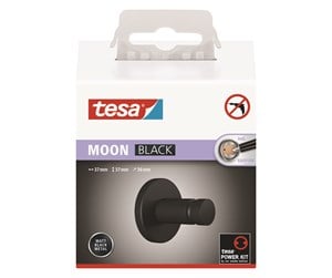 Baderomstilbehør - tesa Moon Black towel hook self-adhesive - 40563-00000-00