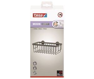 Baderomstilbehør - tesa Moon Grey basket single self-adhesive - 40587-00000-00