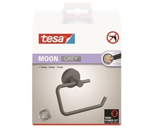 Baderomstilbehør - tesa Moon Grey toilet roll holder self-adhesive - 40580-00000-00