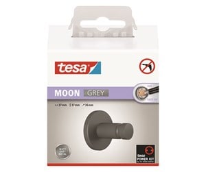 Baderomstilbehør - tesa Moon Grey towel hook self-adhesive - 40583-00000-00