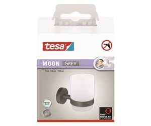 Baderomstilbehør - tesa Moon Grey tumbler holder self-adhesive - 40586-00000-00