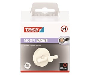 Baderomstilbehør - tesa Moon White bathrobe hook self-adhesive - 40574-00000-00