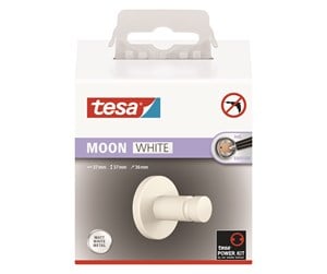 Baderomstilbehør - tesa Moon White towel hook self-adhesive - 40573-00000-00