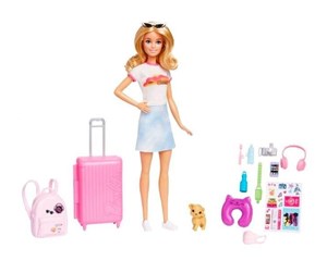 Dukker, Bamser & Utstyr - Barbie Travel Set With Puppy - HJY18