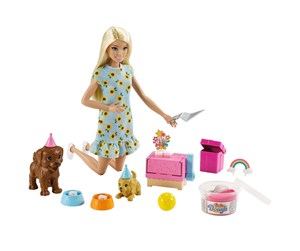 Dukker, Bamser & Utstyr - Barbie Doll And Puppy Party Playset (Blonde) - GXV75