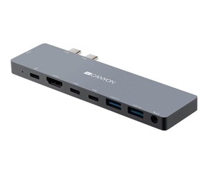 Dokkingstasjon - Canyon DS-8 - docking station - USB-C x 2 - 2 x HDMI - CNS-TDS08DG