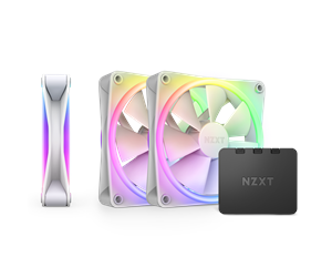 Kabinettvifte - NZXT F120 RGB DUO 3-pack & RGB Controller - White - Kabinettvifte - 120mm - Hvit med RGB-lys - 29 dBA - RF-D12TF-W1