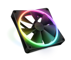 Kabinettvifte - NZXT F140 RGB DUO - Black - Kabinettvifte - 140mm - Svart med RGB LED-lys - 36 dBA - RF-D14SF-B1