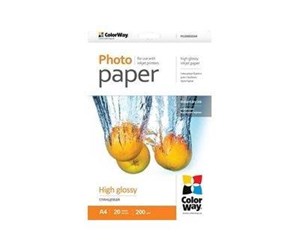 Papir, Fotopapir & Etiketter - ColorWay - photo paper - high-glossy - 20 sheet(s) - A4 - 200 g/m² - PG200020A4