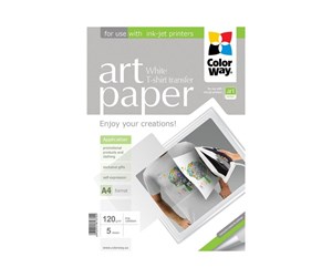 Papir, Fotopapir & Etiketter - ColorWay ART T-shirt transfer - photo paper - 5 sheet(s) - A4 - 120 g/m² - PTW120005A4