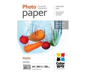 Papir, Fotopapir & Etiketter - ColorWay - photo paper - matte - 20 sheet(s) - A4 - 190 g/m² - PM190020A4