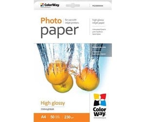 Papir, Fotopapir & Etiketter - ColorWay - photo paper - high-glossy - 50 sheet(s) - A4 - 230 g/m² - PG230050A4