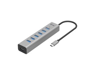 USB-hub - I-Tec - hub - 7 ports USB-hub - 7 porter - Grå - C31HUBMETAL703