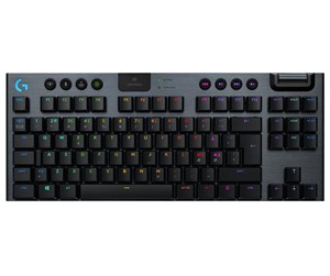 Tastatur - Logitech G915 TKL Tenkeyless LIGHTSPEED Wireless RGB Mechanical Gaming Keyboard - keyboard - QWERTY - UK - carbon - Gamingtastatur - Engelsk - Storbritannia - Svart - 920-009535