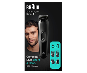 Hårtrimmer - Braun Hårklipper Styler MGK3410 Black - 4210201446651