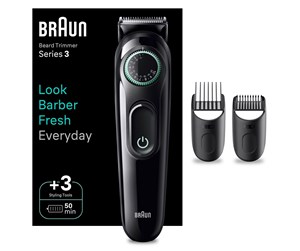 Hårtrimmer - Braun Hårklipper Styler BT3411 Svart/grønn - 4210201447795