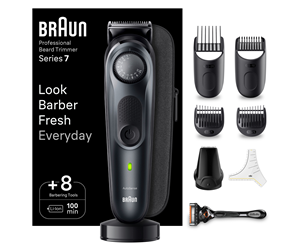 Hårtrimmer - Braun Skjeggtrimmer Styler BT7441 Svart/Skifergrå - 4210201448396