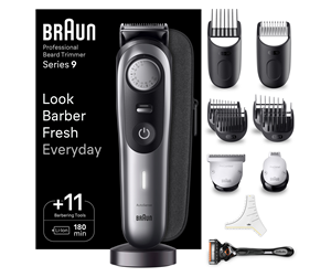 Hårtrimmer - Braun Skjeggtrimmer Styler BT9440 Satin Chrome - 4210201448556