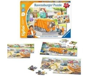 Puslespill - Ravensburger tiptoi Puzzle: Müllabfuhr 2x12pcs (DE) - 00172