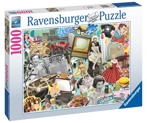 Puslespill - Ravensburger The 50’s 1000 piece Jigsaw Puzzle - 17387