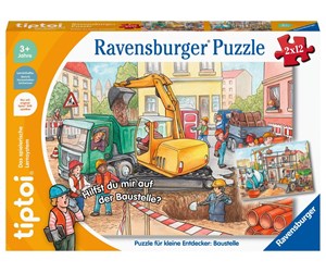 Puslespill - Ravensburger tiptoi: Puzzle für Kleine Entdecker: Baustelle 2x12pcs (DE) - 00137