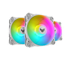 Kabinettvifte - ASUS TUF GAMING TF120 White ARGB 3IN1 - Kabinettvifte - 120mm - Hvit med RGB-lys - 29 dBA - 90DA0033-B09030