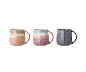 Kjøkkentilbehør - Bloomingville Set of 3 - Cloe Stoneware Mugs - 82049300