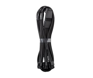 Strømkabel (intern) - CableMod C-Series Pro ModMesh 12VHPWR - 3x PCI-e - 60cm - Black - CM-PCSR-16P3-N60KK-5PK-R