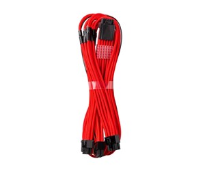 Strømkabel (intern) - CableMod C-Series Pro ModMesh 12VHPWR - 3x PCI-e - 60cm - Red - CM-PCSR-16P3-N60KR-5PC-R