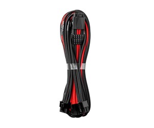 Strømkabel (intern) - CableMod C-Series Pro ModMesh 12VHPWR - 3x PCI-e - 60cm - Black and Red - CM-PCSR-16P3-N60KKR-5PK-R