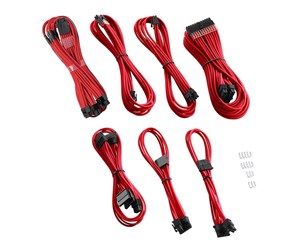 Strømkabel (intern) - CableMod C-Series Pro ModMesh 12VHPWR Cable Kit for Corsair RM RMi RMx (Black Label) - Red - CM-PCSR-16P3KIT-NKR-R