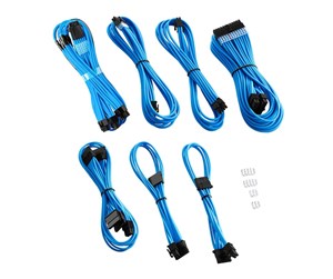 Strømkabel (intern) - CableMod C-Series Pro ModMesh 12VHPWR Cable Kit for Corsair RM RMi RMx (Black Label) - Blue - CM-PCSR-16P3KIT-NKLB-R